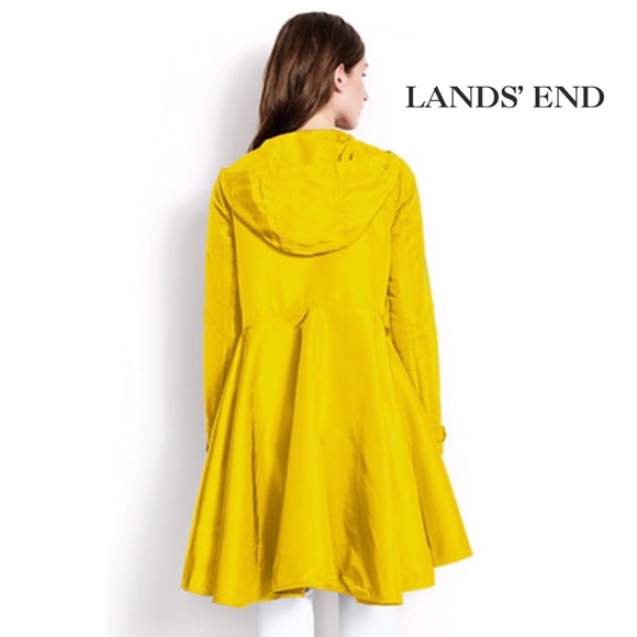 MUSTARD long swing hooded raincoat - Picture 2 of 8